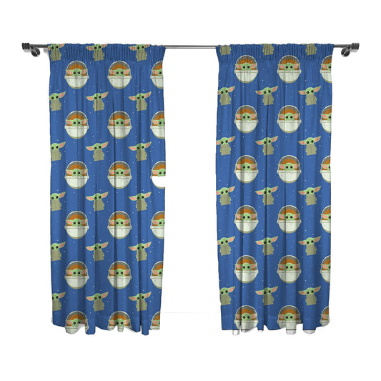 Multicoloured - Front - Star Wars The Mandalorian Baby Yoda Curtains