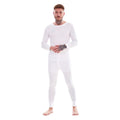 White - Front - Keanu Mens Heatforce Thermal Bottoms (Pack of 3)