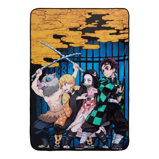 Multicoloured - Front - Demon Slayer Fleece Blanket