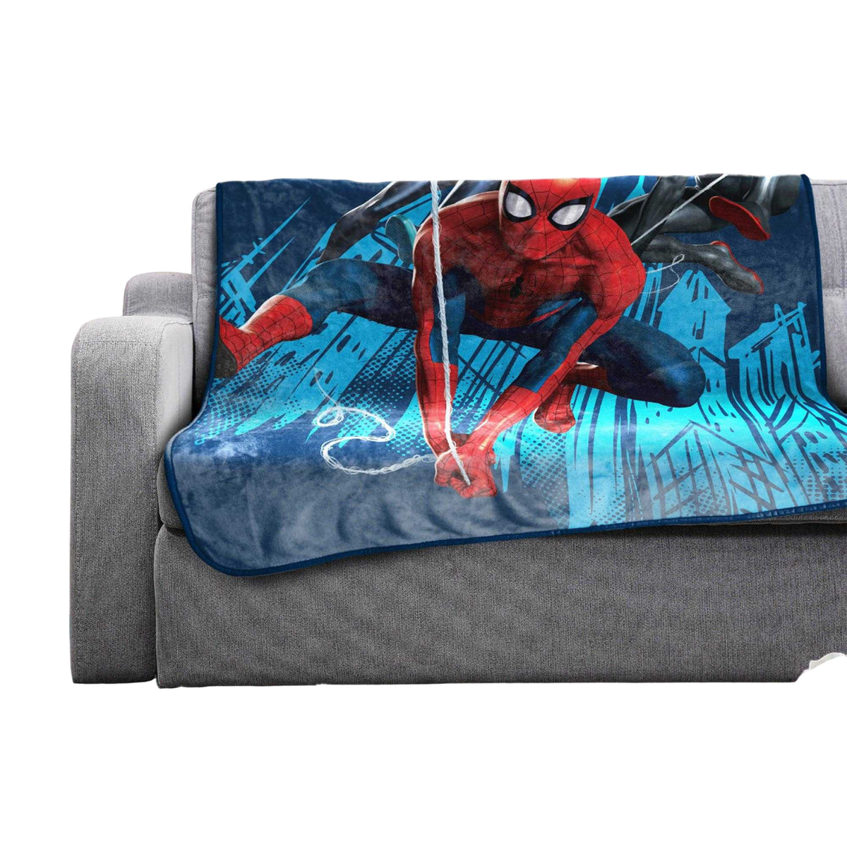 Multicoloured - Side - Spider-Man Plush Printed Throw