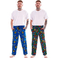 Multicoloured - Front - Batman Mens Lounge Pants (Pack of 2)