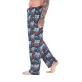 Blue-Grey-Multicoloured - Side - Keanu Mens Eat Sleep Game Repeat Lounge Pants (Pack of 2)