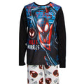 Multicoloured - Side - Spider-Man: Miles Morales Childrens-Kids Logo Long Pyjama Set (Pack of 2)