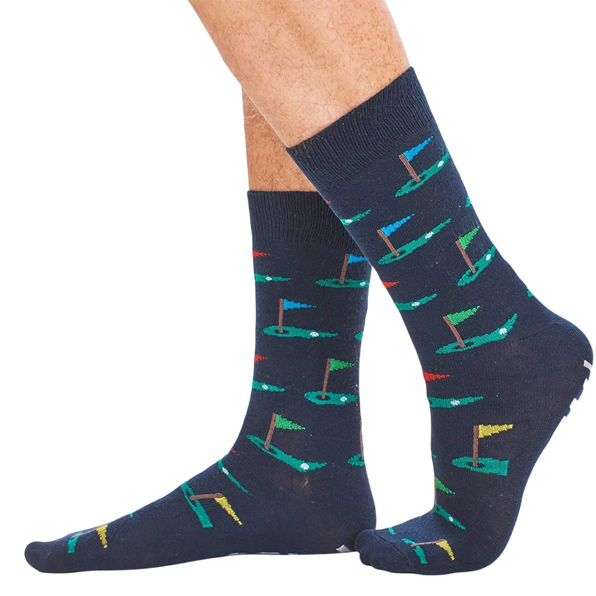 Multicoloured - Close up - Soxy Mens Golf Ball Cotton Socks (Pack of 6)