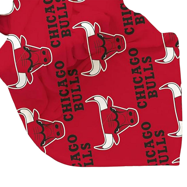 Red - Side - Chicago Bulls NBA Fleece Blanket