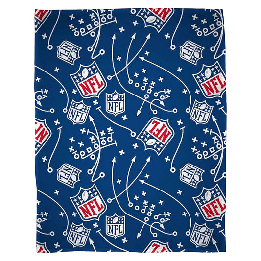 Blue-White-Red - Front - NFL Fleece Crest Blanket