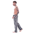 Red-White - Side - Keanu Mens Buffalo Check Lounge Pants (Pack of 2)