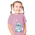 Multicoloured - Side - Lilo & Stitch Childrens-Kids Stitch & Angel T-Shirt