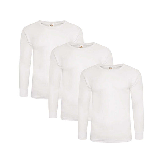 White - Front - Keanu Mens Thermal Long-Sleeved T-Shirt (Pack of 3)