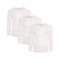 White - Front - Keanu Mens Thermal Long-Sleeved T-Shirt (Pack of 3)