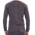 Grey - Back - Keanu Mens Thermal Long-Sleeved T-Shirt (Pack of 3)