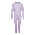 Lilac - Front - K Collection Childrens-Kids Long-Sleeved Thermal Base Layers Set
