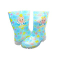 Sky Blue - Pack Shot - Cocomelon Childrens-Kids Playtime! All-Over Print Wellington Boots