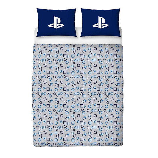 White-Blue - Front - Playstation Icons Reversible Duvet Set