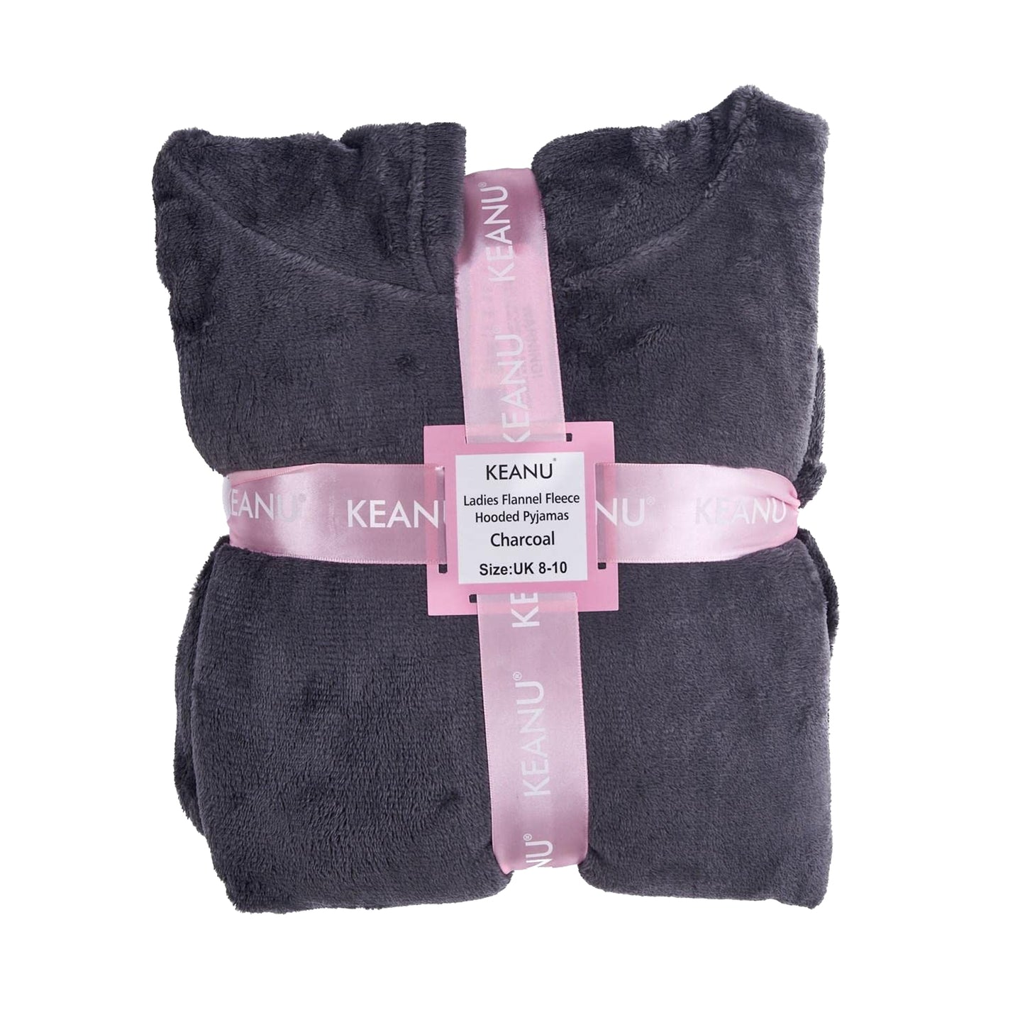 Charcoal - Lifestyle - Keanu Womens-Ladies Zipped Long Pyjama Set