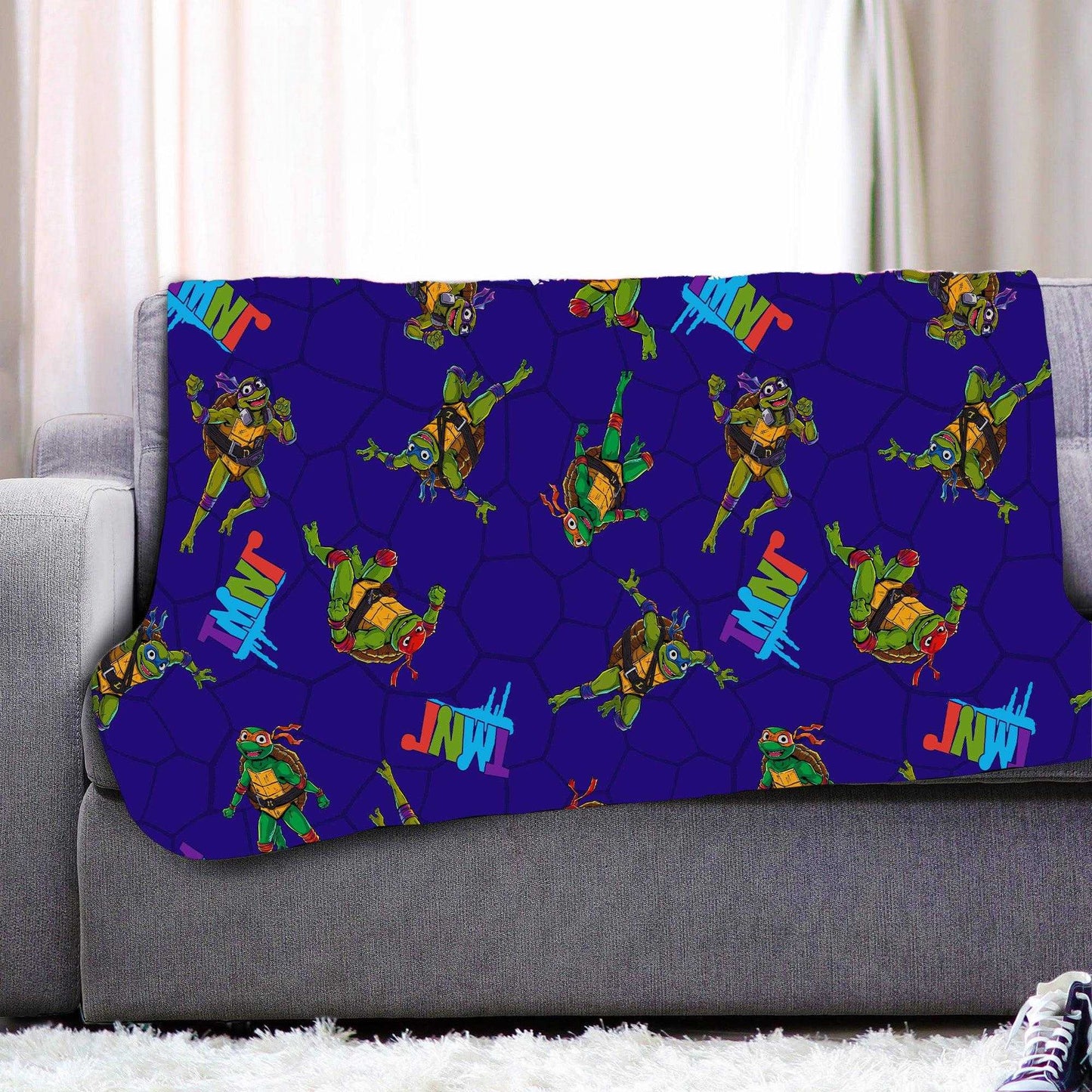 Multicoloured - Back - Rise Of The Teenage Mutant Ninja Turtles Fleece Turtles Blanket