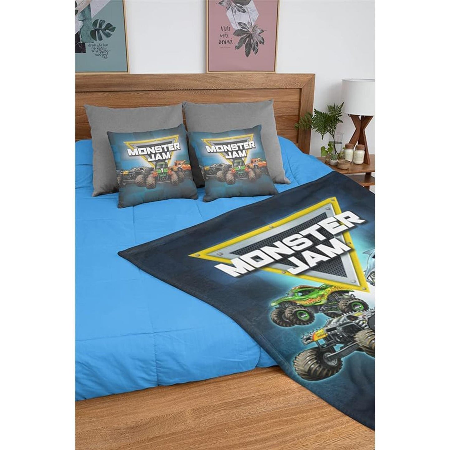 Multicoloured - Side - Monster Jam Fleece Blanket