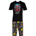 Black-Multicoloured - Lifestyle - Deadpool Mens Cinematic Cotton Pyjama Set