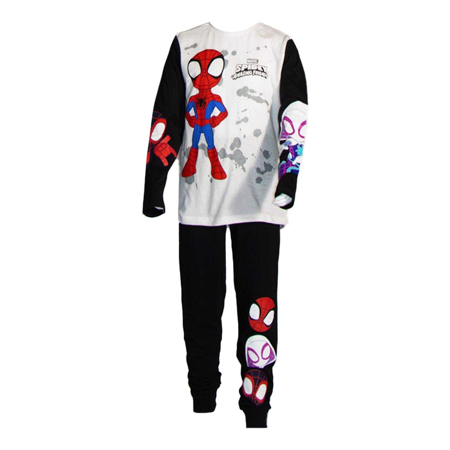 Multicoloured - Side - Spidey And His Amazing Friends Childrens-Kids Web-Spinners Long Pyjama Set (Pack of 2)