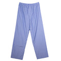Blue - Side - Keanu Mens Striped Woven Chest Pocket Straight Leg Long Pyjama Set