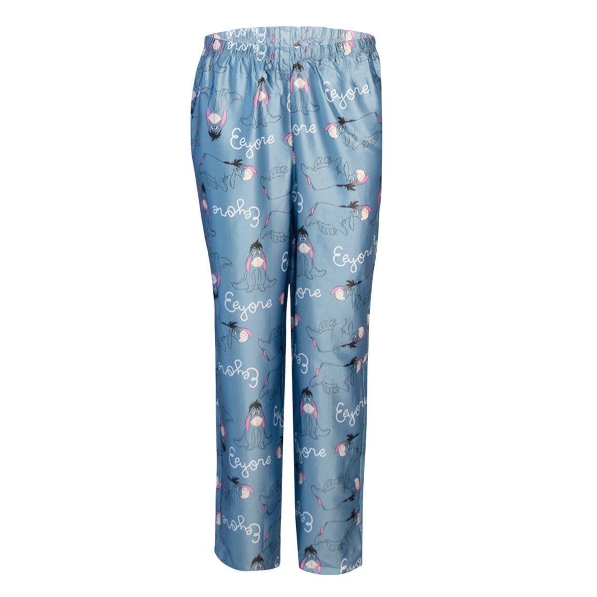Blue - Lifestyle - Winnie the Pooh Girls Eeyore Satin Straight Leg Long Pyjama Set