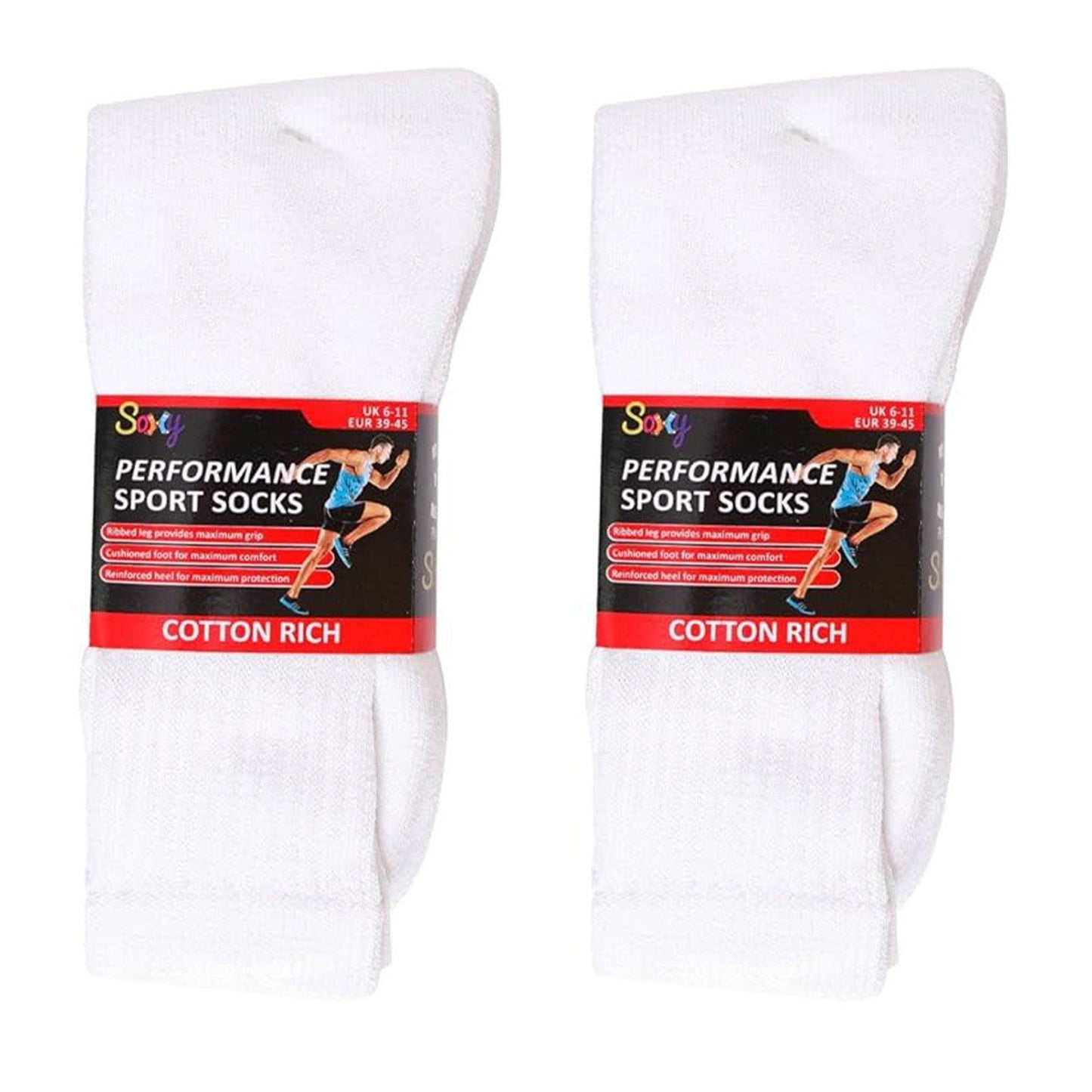 White - Side - Soxy Mens Socks (Pack of 20)