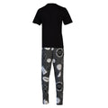 Black-White - Back - Rick And Morty Mens Grid Pyjama Set