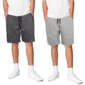 Charcoal-Light Grey - Front - Keanu Mens Regular Shorts (Pack of 2)