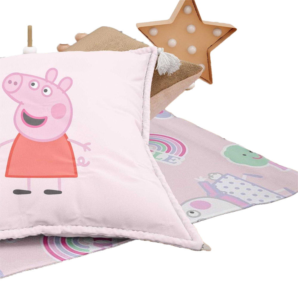 Multicoloured-Multicoloured - Side - Peppa Pig Fleece Smile Blanket