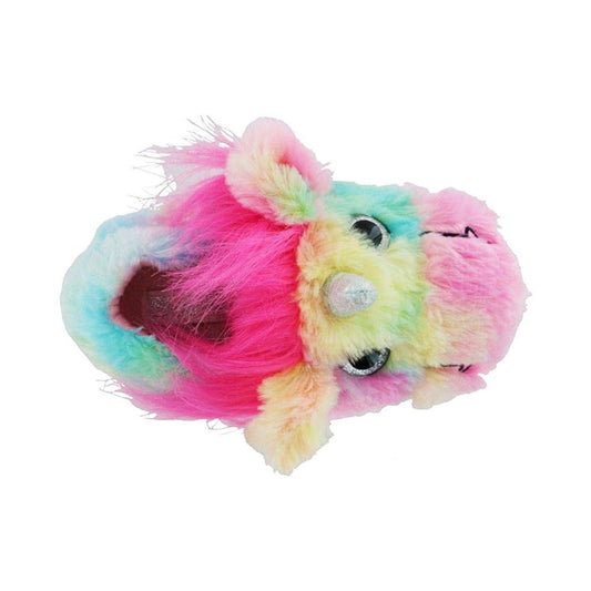 Multicoloured - Front - K Collection Womens-Ladies Unicorn Plush 3D Slippers