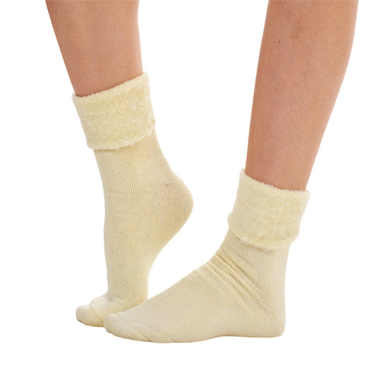 Pastel - Front - Soxy Womens-Ladies Thermal Fleece Socks (Pack of 6)