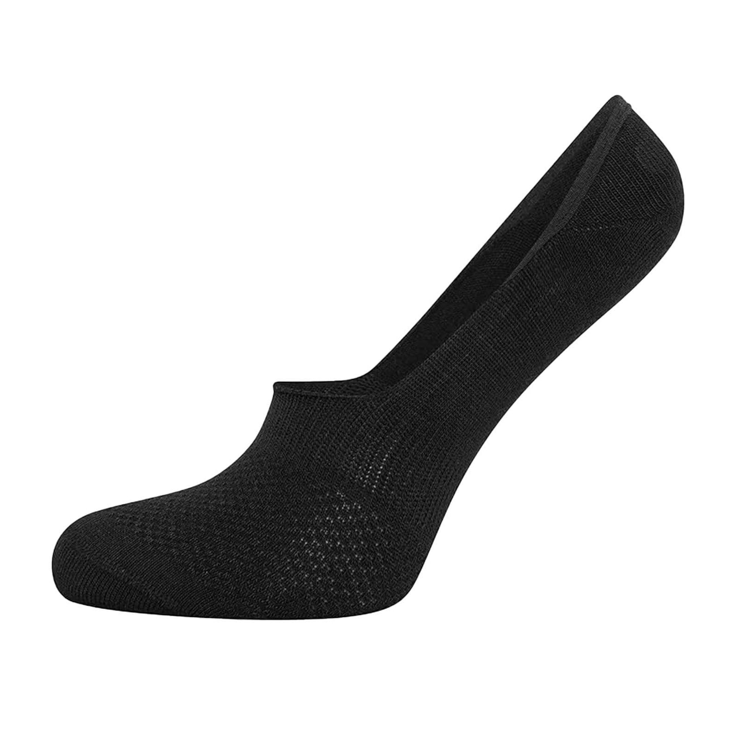 Black - Back - Soxy Womens-Ladies Bamboo Liner Socks (Pack of 6)