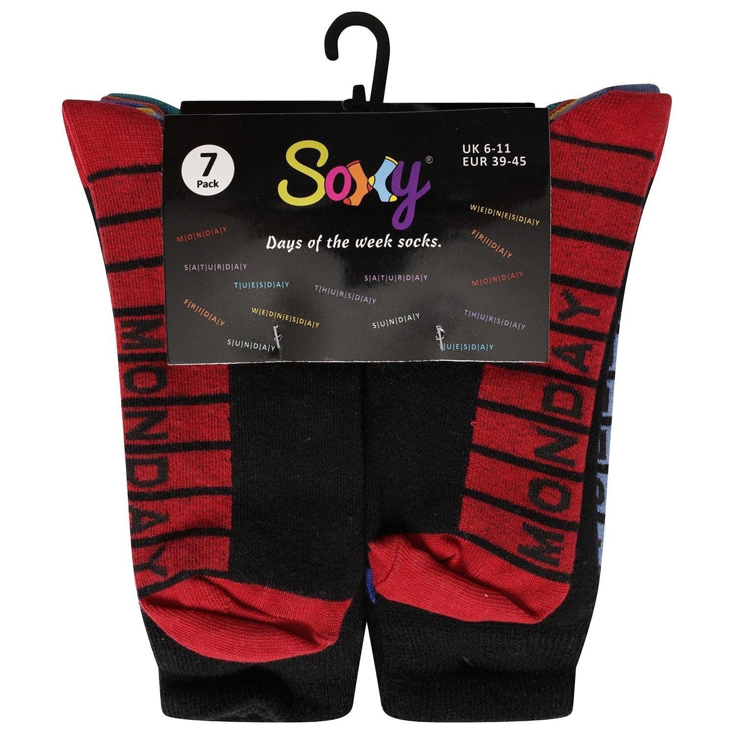 Multicoloured - Close up - Public Dealz Mens Days Of The Week Cotton Socks (Pack of 7)