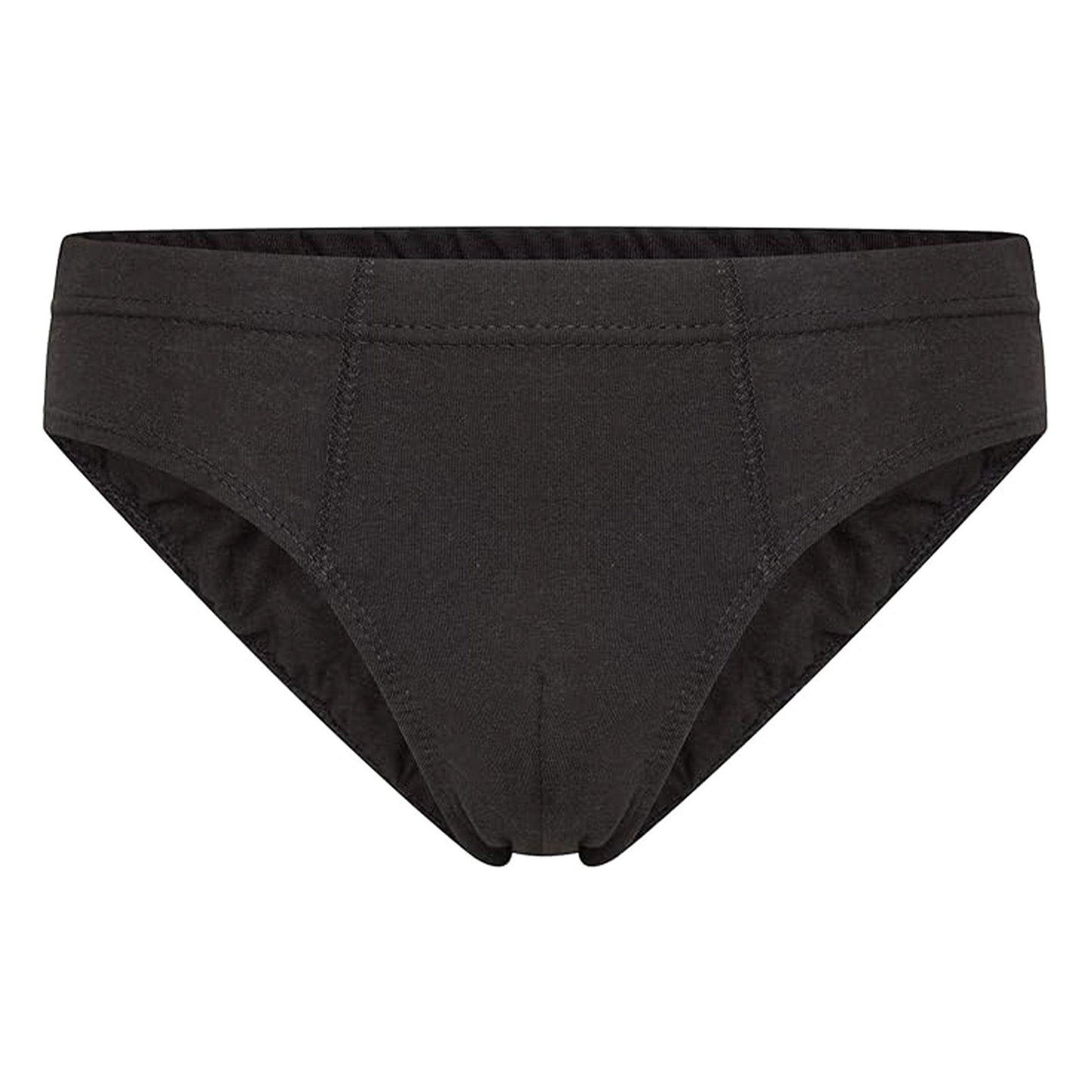 Black - Back - Keanu Mens Cotton Briefs (Pack of 6)
