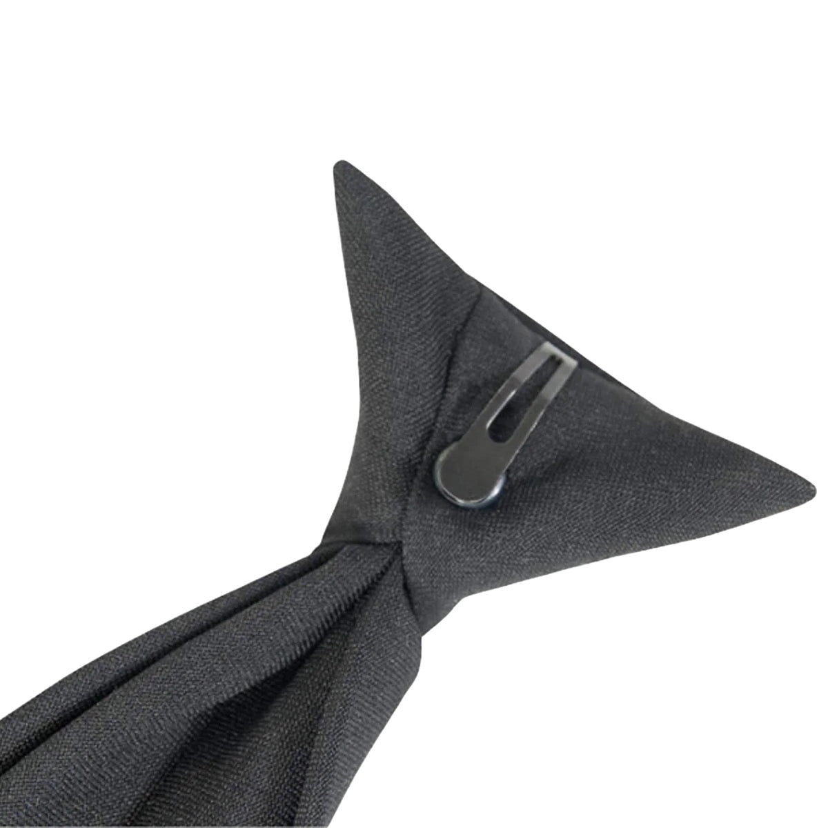 Black - Back - Viper Plain Clip-On Tie