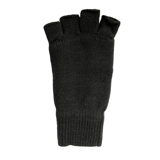 Black - Front - Jack Pyke Mens Thinsulate Plain Fingerless Gloves