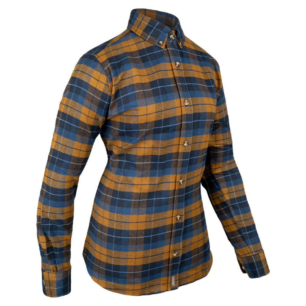 Navy - Lifestyle - Jack Pyke Womens-Ladies Bleasdale Flannel Heavy Shirt