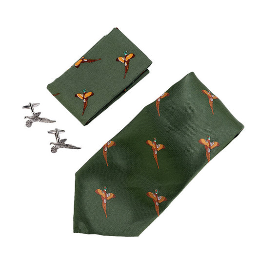 Green - Front - Jack Pyke Pheasant Cufflink Set