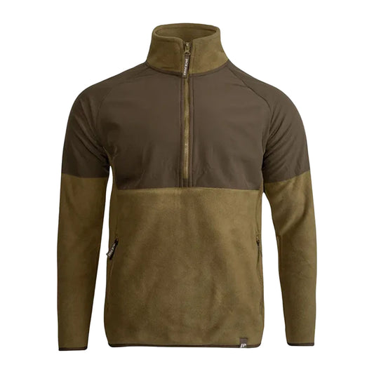 Dark Mustard - Front - Jack Pyke Mens Bleasdale Half Zip Fleece Top