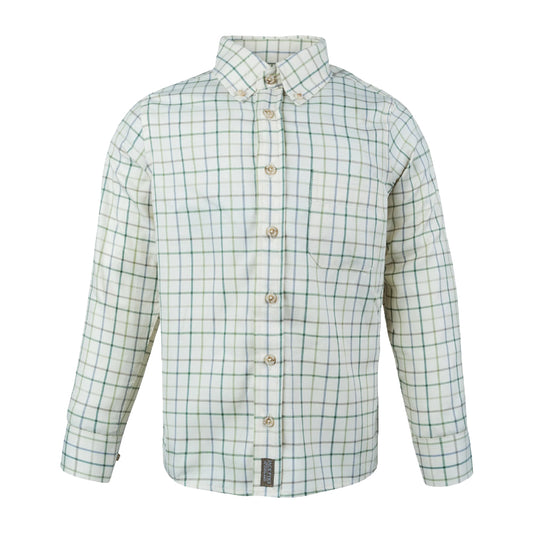 Green - Front - Jack Pyke Childrens-Kids Countryman Checked Shirt