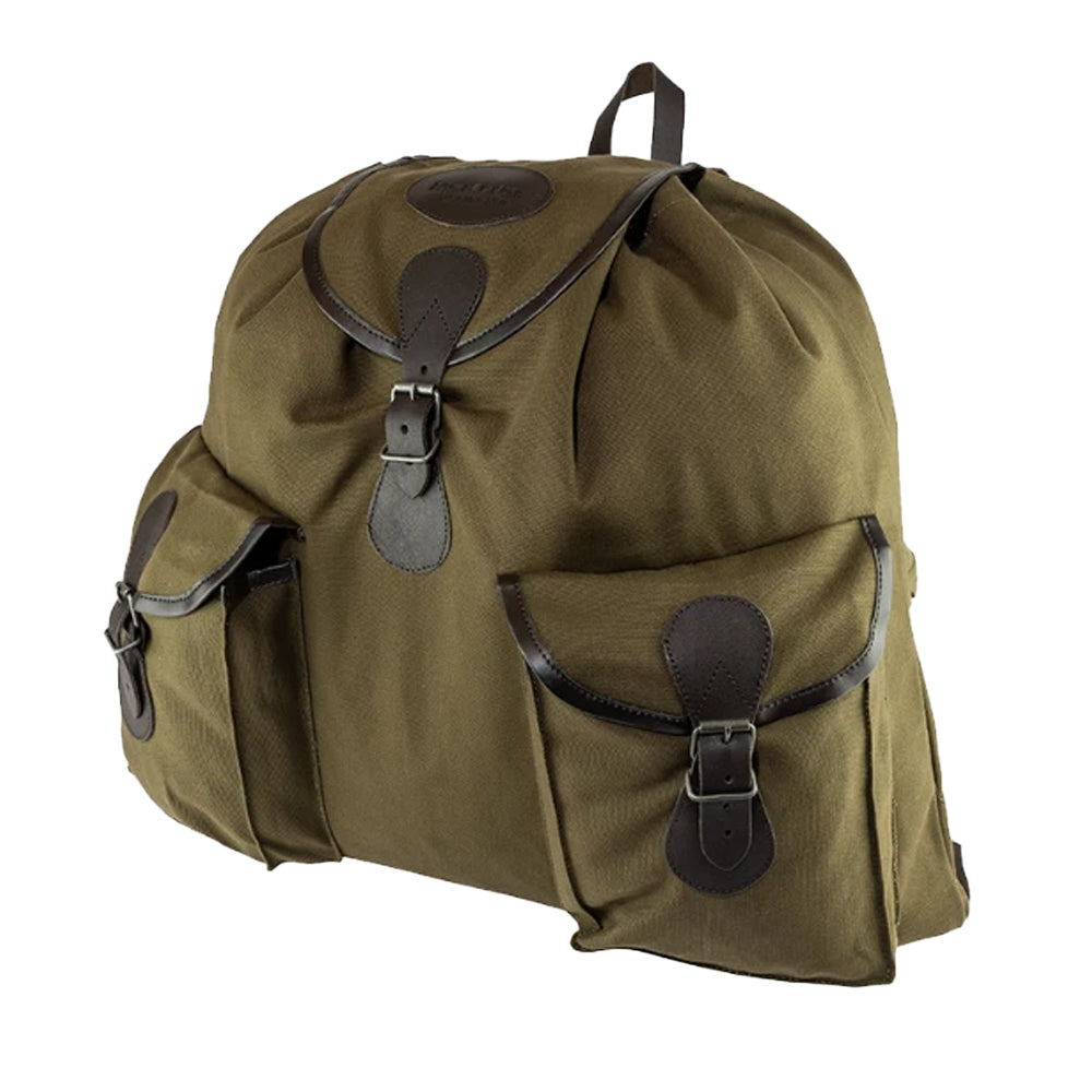 Green - Side - Jack Pyke Roe Leather Strap Backpack