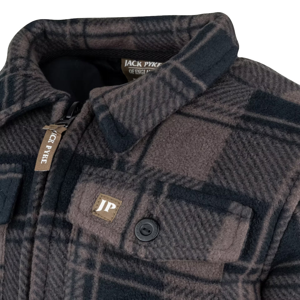 Brown - Lifestyle - Jack Pyke Childrens-Kids Tundra Checked Shirt