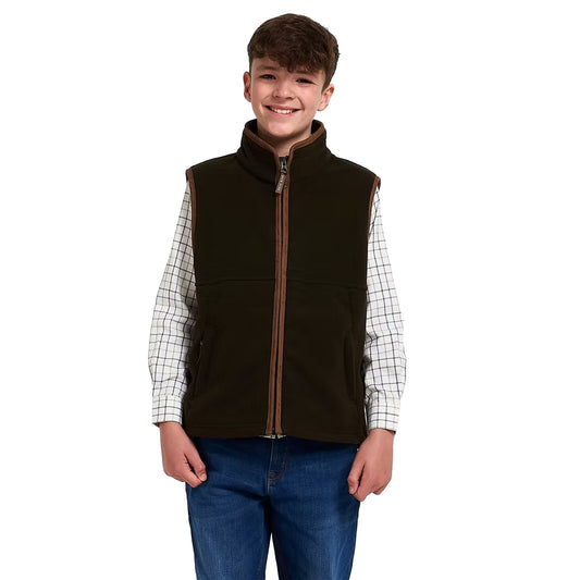 Dark Olive - Front - Jack Pyke Childrens-Kids Countryman Gilet