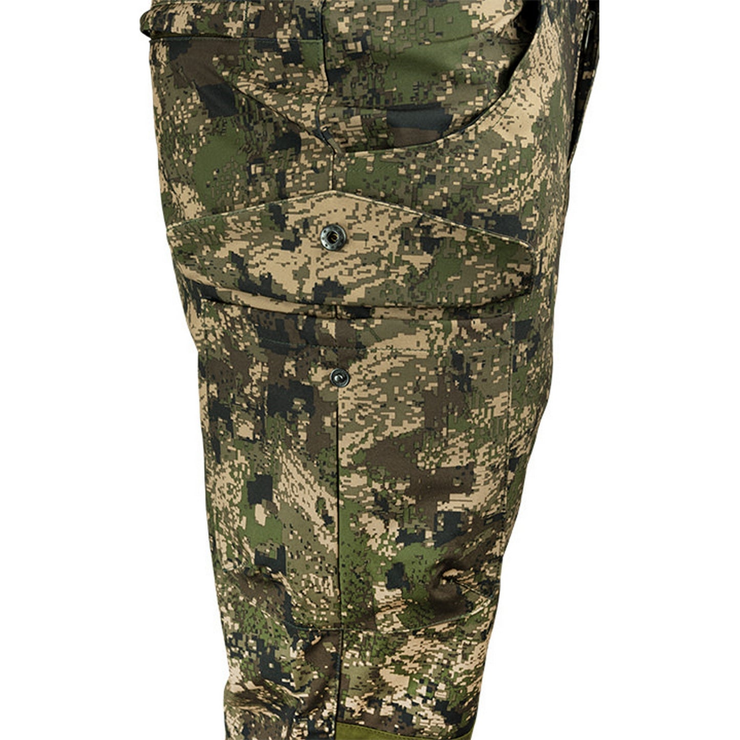 Green Camo - Pack Shot - Jack Pyke Mens Softshell Digital Camo Waterproof Trousers