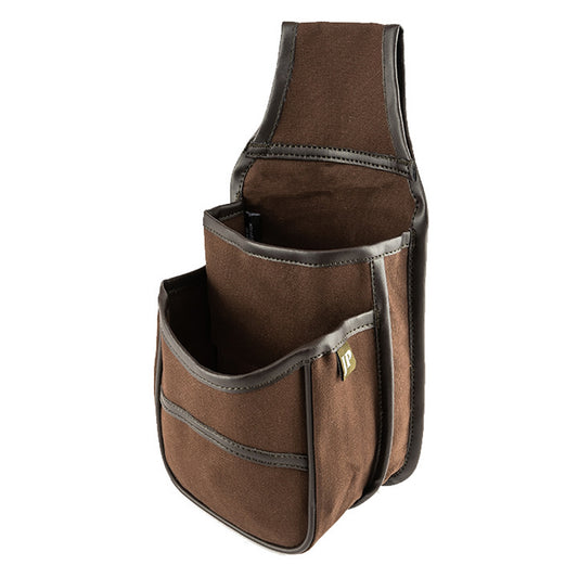 Brown - Front - Jack Pyke Plain Cotton Canvas Cartridge Pouch