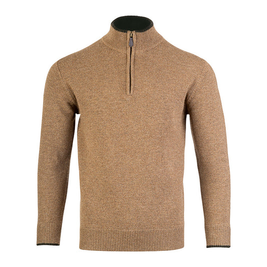 Barleycorn - Front - Jack Pyke Mens Ashcombe Lambswool Half Zip Pullover