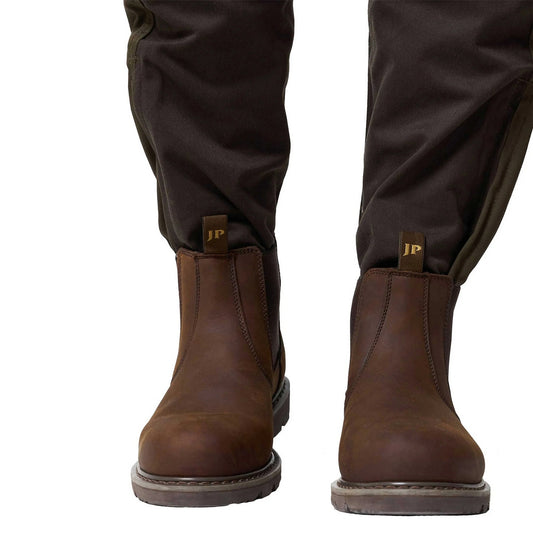 Brown - Front - Jack Pyke Mens Leather Safety Dealer Boots