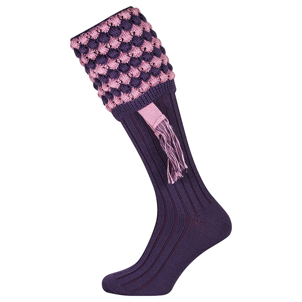 Purple - Back - Jack Pyke Unisex Adult Pebble Shooting Socks with Garters