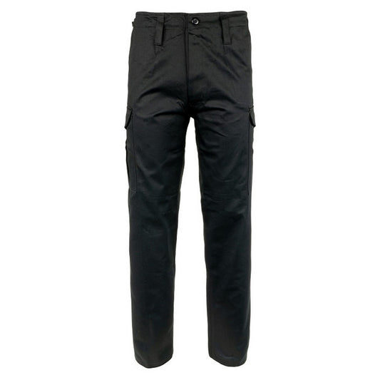 Black - Front - Mil-Com Mens Heavyweight Combat Trousers