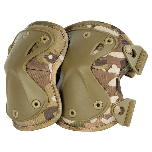 Camo Green - Front - Viper Tactical Hardshell Camo Knee Pads